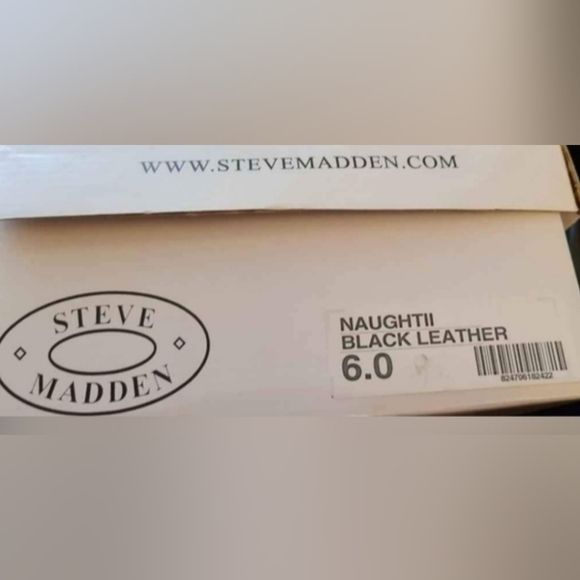 NIB Steve Madden Y2K Embellished Black Leather Sandals 6 - Picture 2 of 4